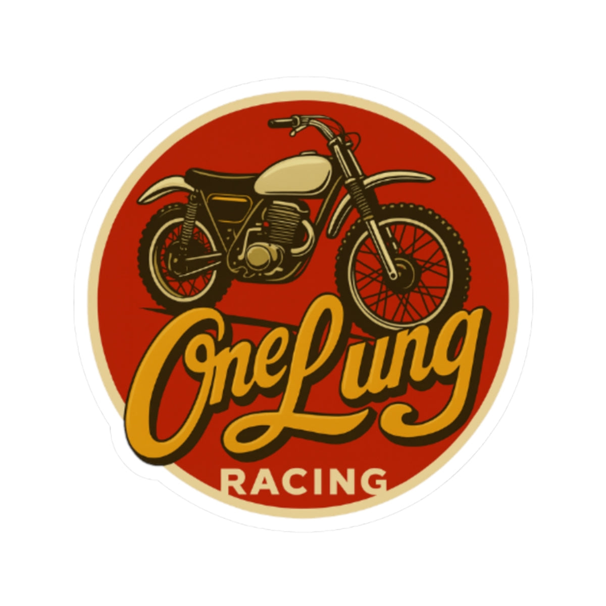 One Lung Racing Logo Sticker