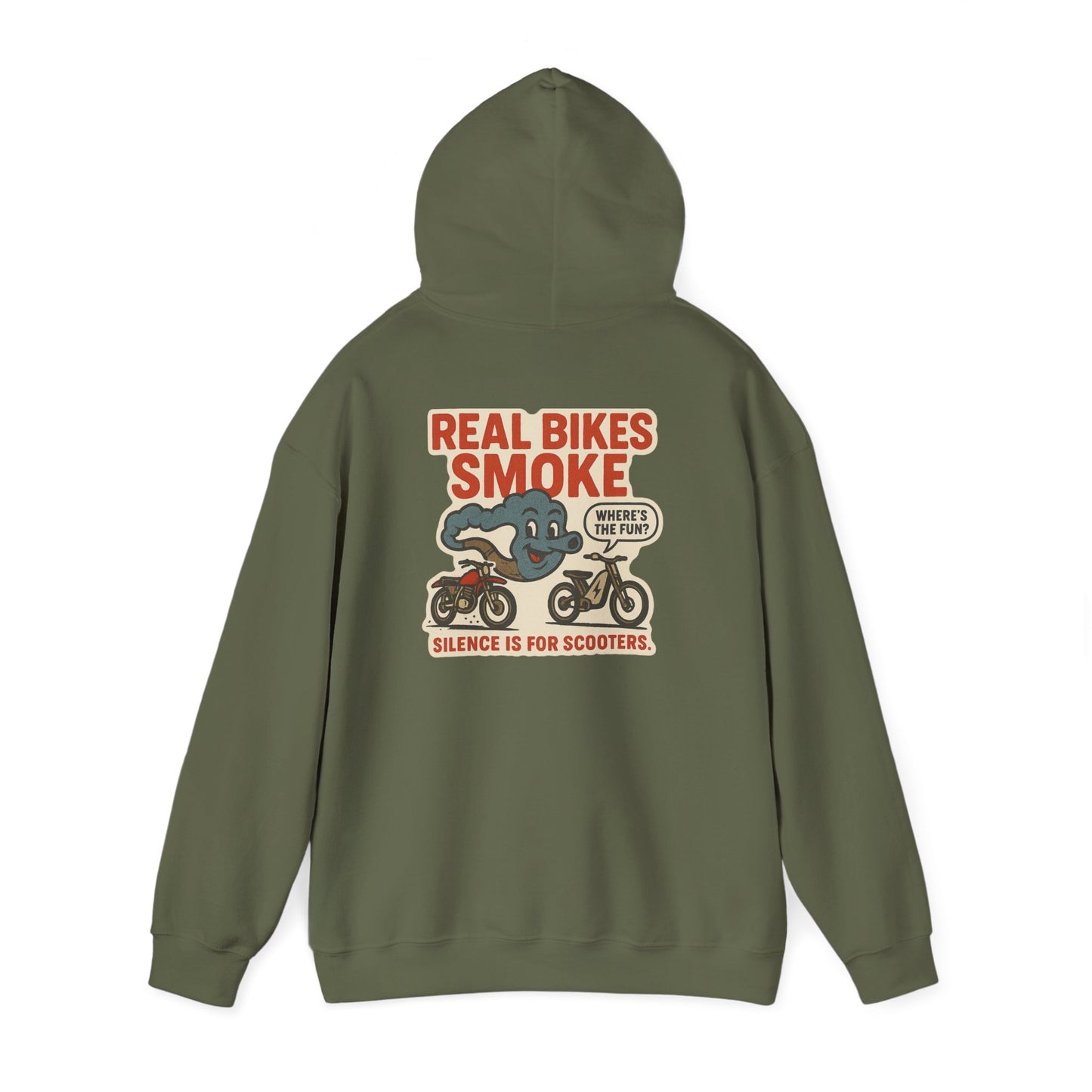 Real Bikes Smoke - One Lung Racing Hoodie